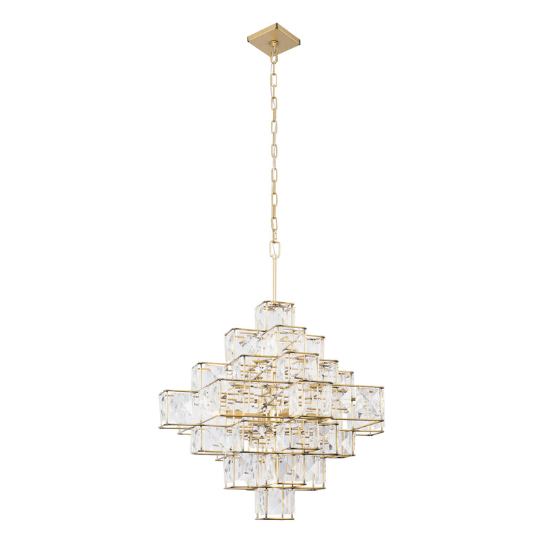 Varaluz 329C06CG Six Light Chandelier, Calypso Gold