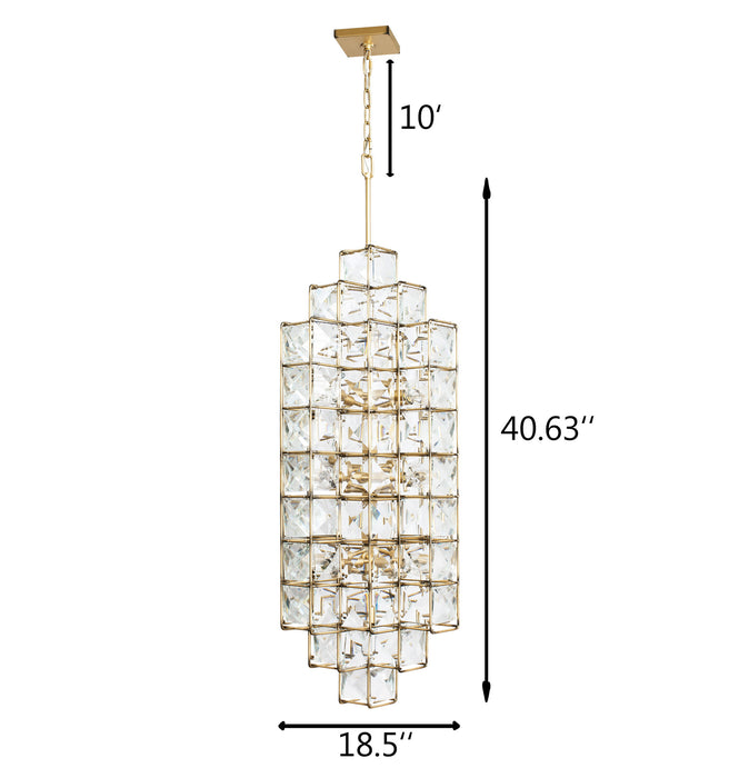 Varaluz 329F14CG 14 Light Foyer Pendant, Calypso Gold