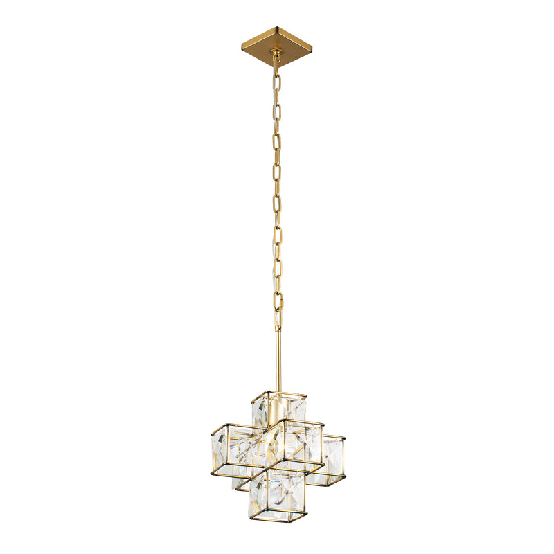 Varaluz 329P01CG One Light Pendant, Calypso Gold