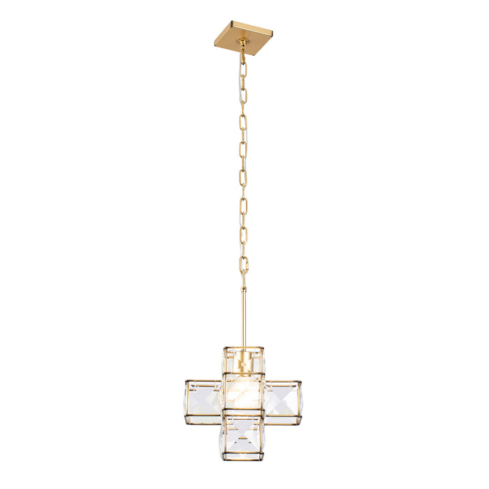 Varaluz 329P01CG One Light Pendant, Calypso Gold