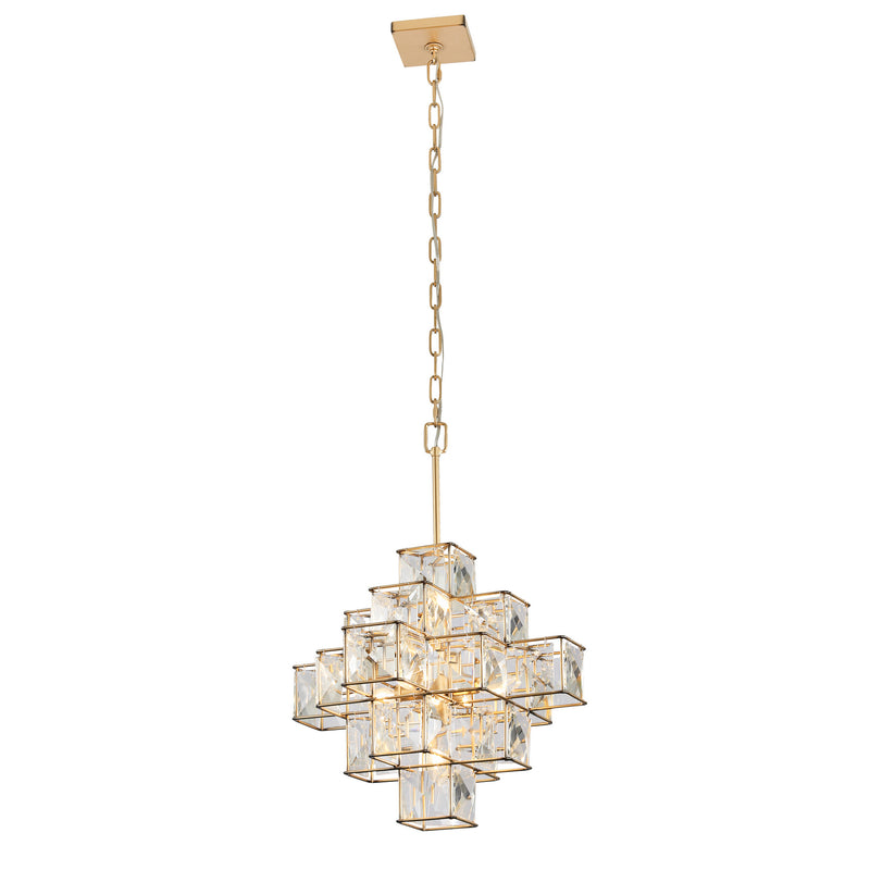 Varaluz 329P06CG Six Light Pendant, Calypso Gold