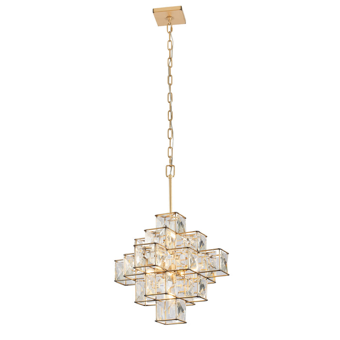 Varaluz 329P06CG Six Light Pendant, Calypso Gold