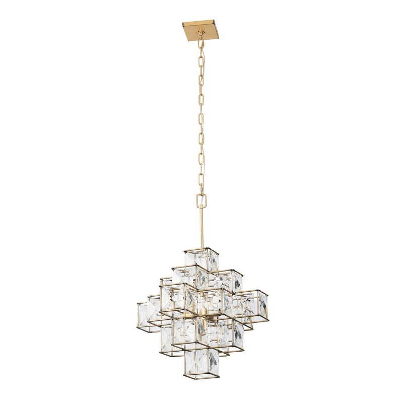 Varaluz 329P06CG Six Light Pendant, Calypso Gold