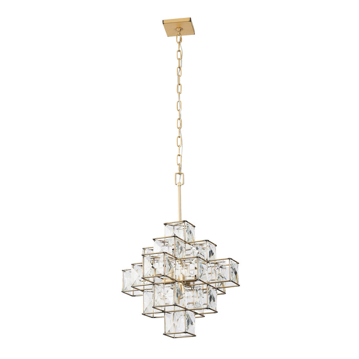 Varaluz 329P06CG Six Light Pendant, Calypso Gold