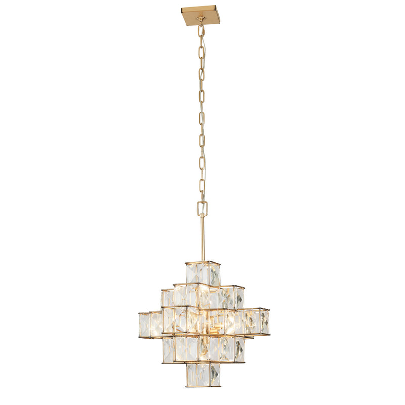 Varaluz 329P06CG Six Light Pendant, Calypso Gold