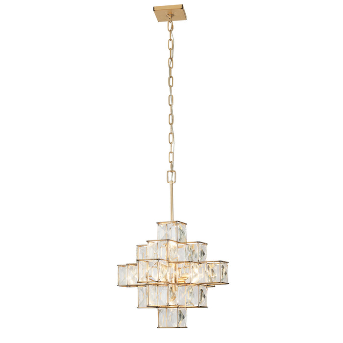 Varaluz 329P06CG Six Light Pendant, Calypso Gold