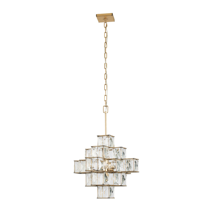 Varaluz 329P06CG Six Light Pendant, Calypso Gold