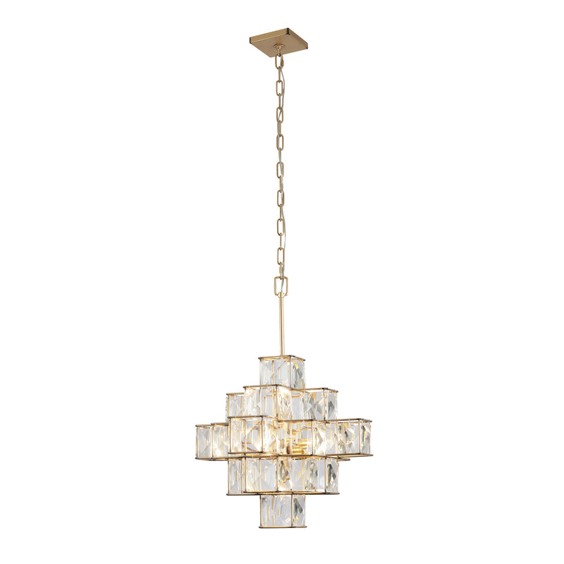 Varaluz 329P06CG Six Light Pendant, Calypso Gold