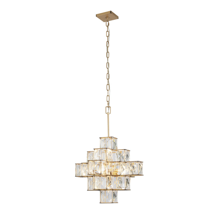Varaluz 329P06CG Six Light Pendant, Calypso Gold