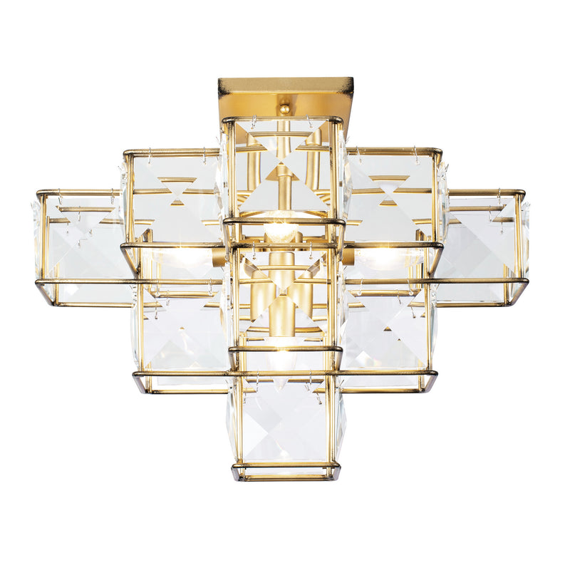Varaluz 329S05CG Five Light Ceiling Fixture, Calypso Gold