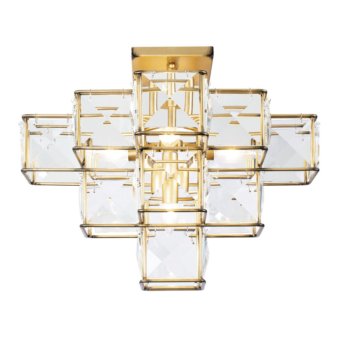 Varaluz 329S05CG Five Light Ceiling Fixture, Calypso Gold