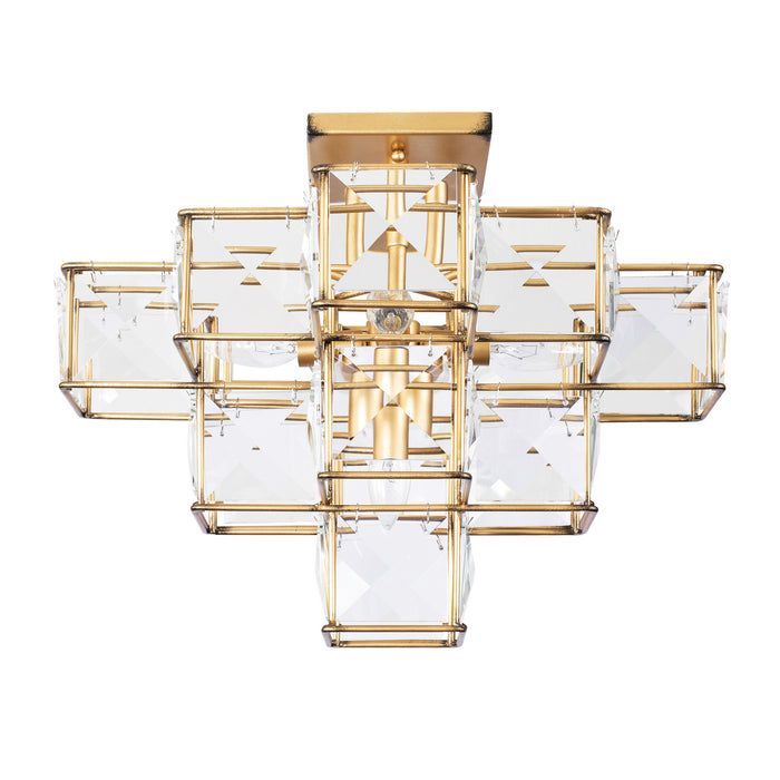 Varaluz 329S05CG Five Light Ceiling Fixture, Calypso Gold