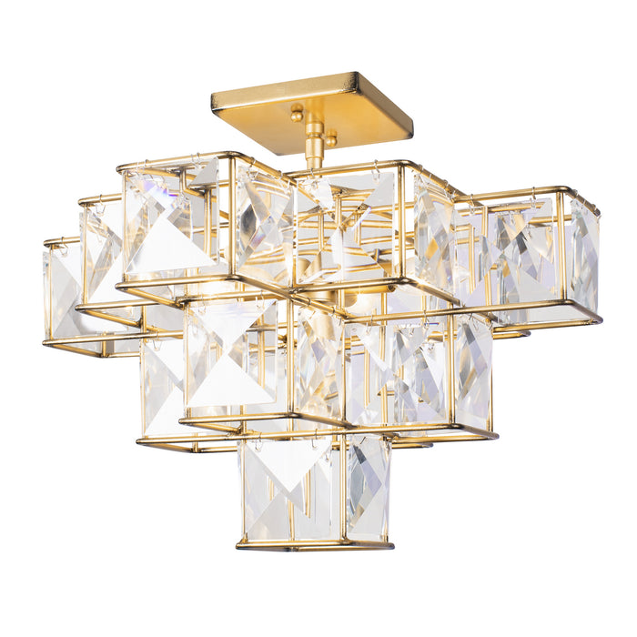 Varaluz 329S05CG Five Light Ceiling Fixture, Calypso Gold