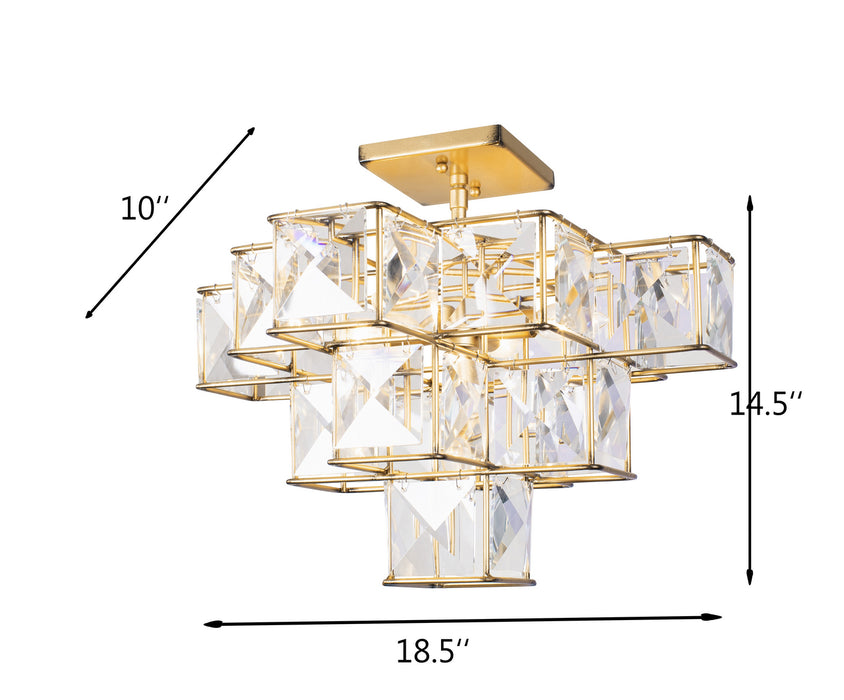 Varaluz 329S05CG Five Light Ceiling Fixture, Calypso Gold
