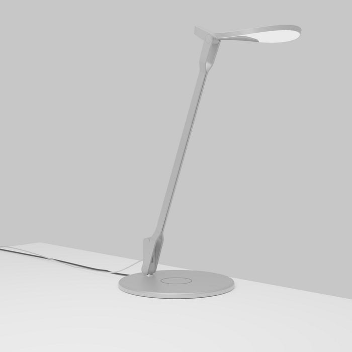 Koncept SPY-W-SIL-USB-QCB LED Desk Lamp, Silver