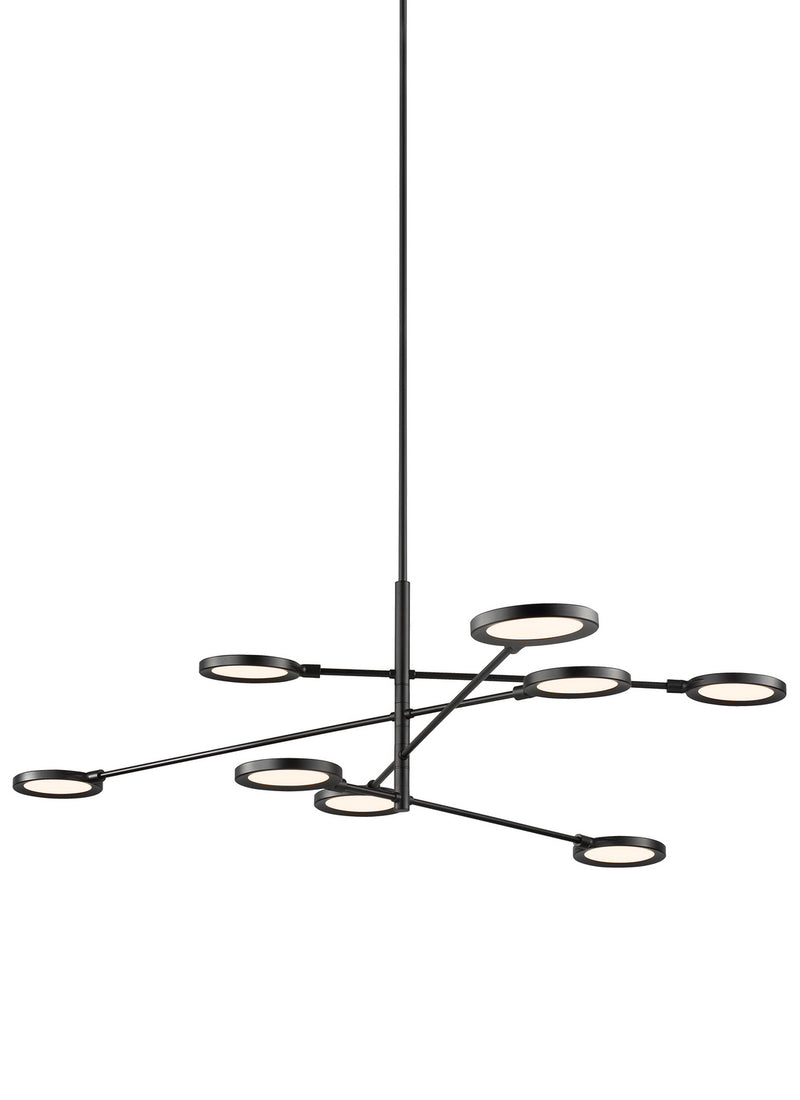 Visual Comfort Modern 700LSSPCTB-LED930 LED Chandelier, Matte Black