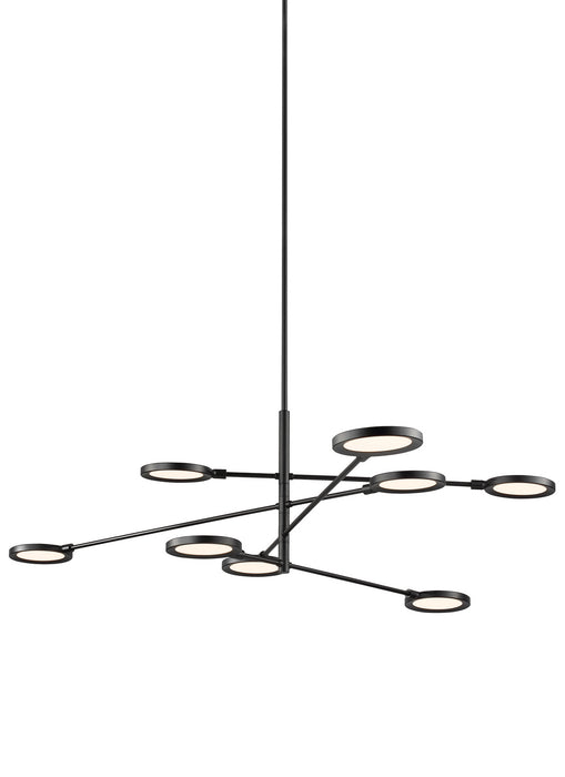 Visual Comfort Modern 700LSSPCTB-LED930-277 LED Chandelier, Matte Black