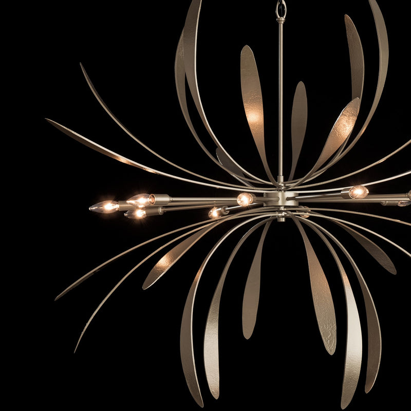 Hubbardton Forge 104355-SKT-84 Ten Light Chandelier, Soft Gold