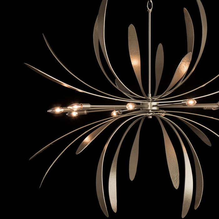 Hubbardton Forge 104355-SKT-84 Ten Light Chandelier, Soft Gold