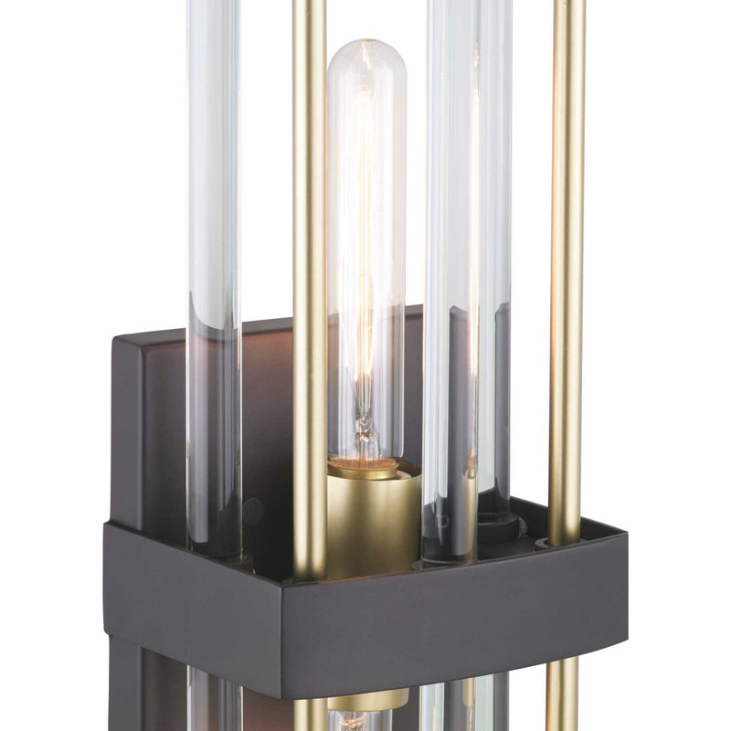 Progress Lighting P710063-031 Two Light Wall Sconce, Black