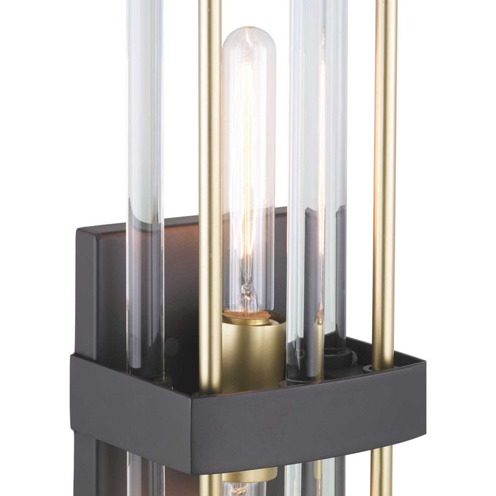Progress Lighting P710063-031 Two Light Wall Sconce, Black