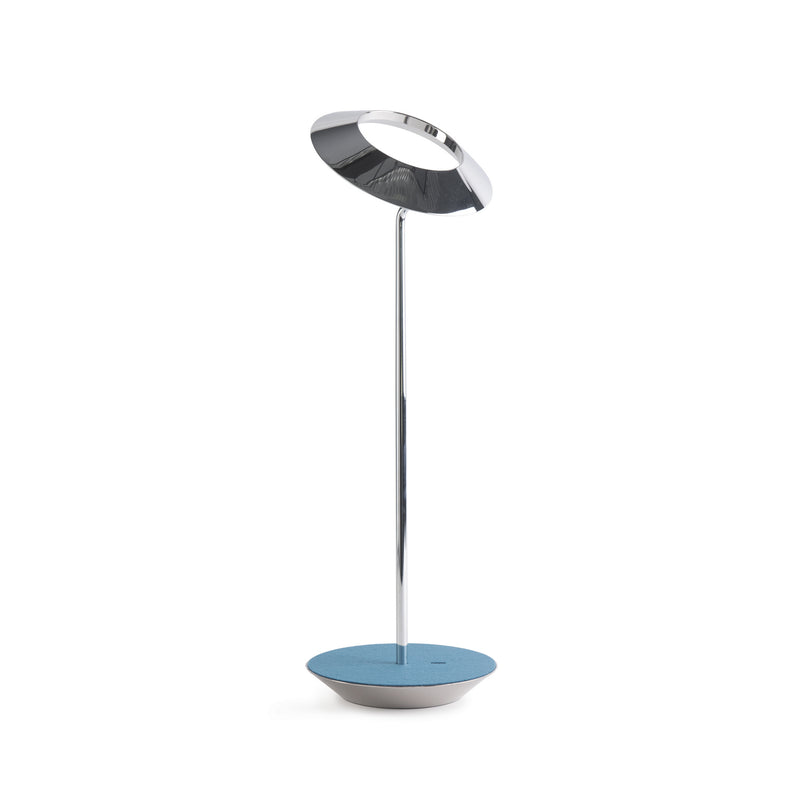 Koncept RYO-SW-CRM-AZF-DSK LED Desk Lamp, Chrome, Azure Felt