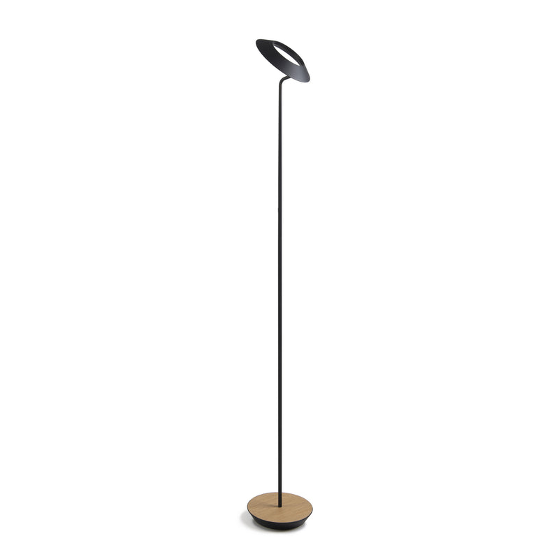 Koncept RYO-SW-MTB-WOK-FLR LED Floor Lamp, Matte Black, White Oak