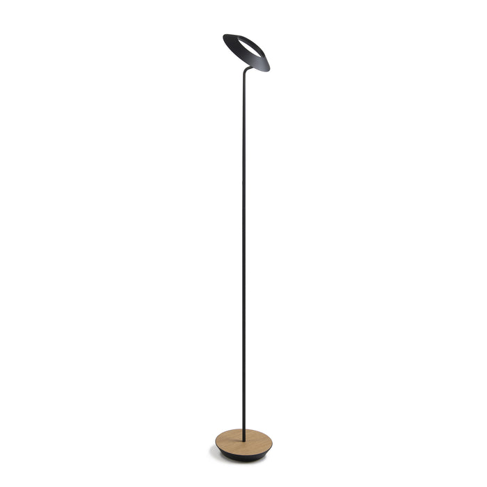 Koncept RYO-SW-MTB-WOK-FLR LED Floor Lamp, Matte Black, White Oak