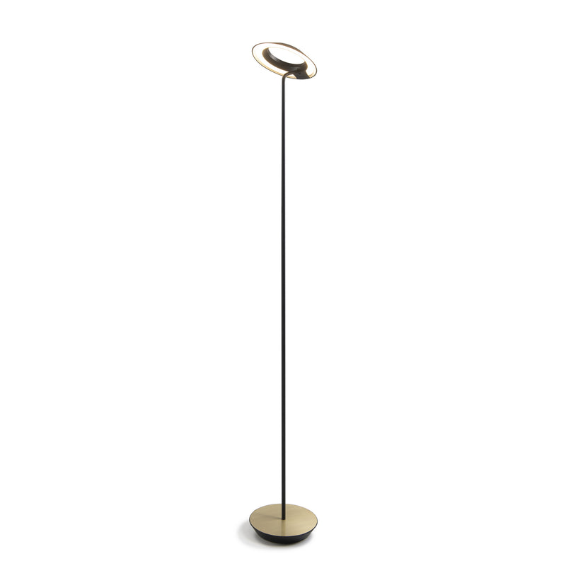 Koncept RYO-SW-MTB-BRS-FLR LED Floor Lamp, Matte Black, Brass