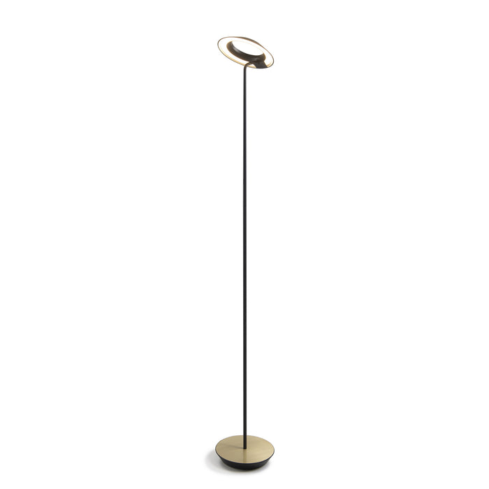 Koncept RYO-SW-MTB-BRS-FLR LED Floor Lamp, Matte Black, Brass