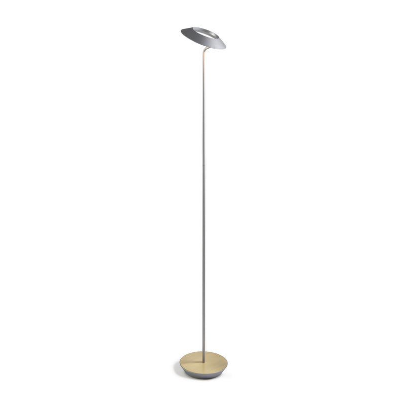 Koncept RYO-SW-SIL-BRS-FLR LED Floor Lamp, Silver, Brass