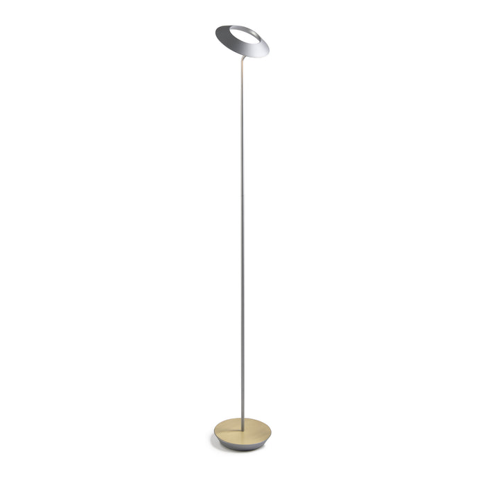 Koncept RYO-SW-SIL-BRS-FLR LED Floor Lamp, Silver, Brass