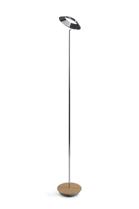 Koncept RYO-SW-CRM-WOK-FLR LED Floor Lamp, Chrome, White Oak