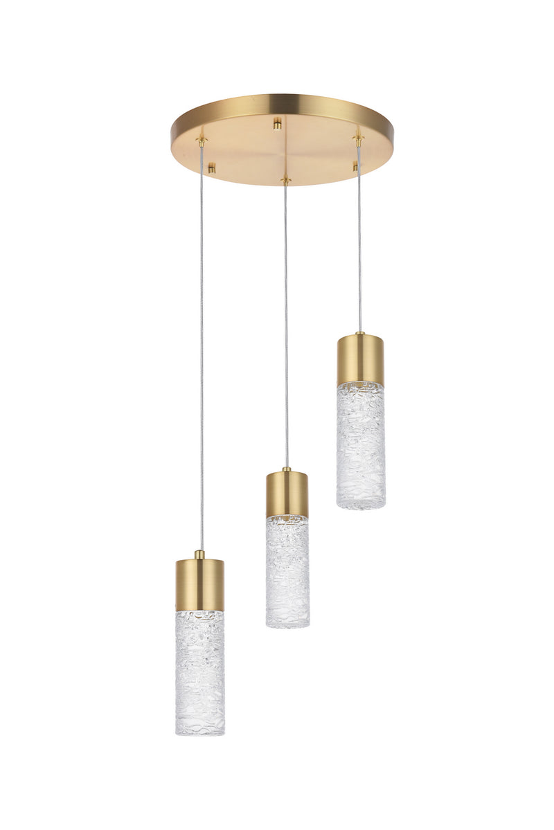 Elegant Lighting 5200D12G LED Pendant, Gold