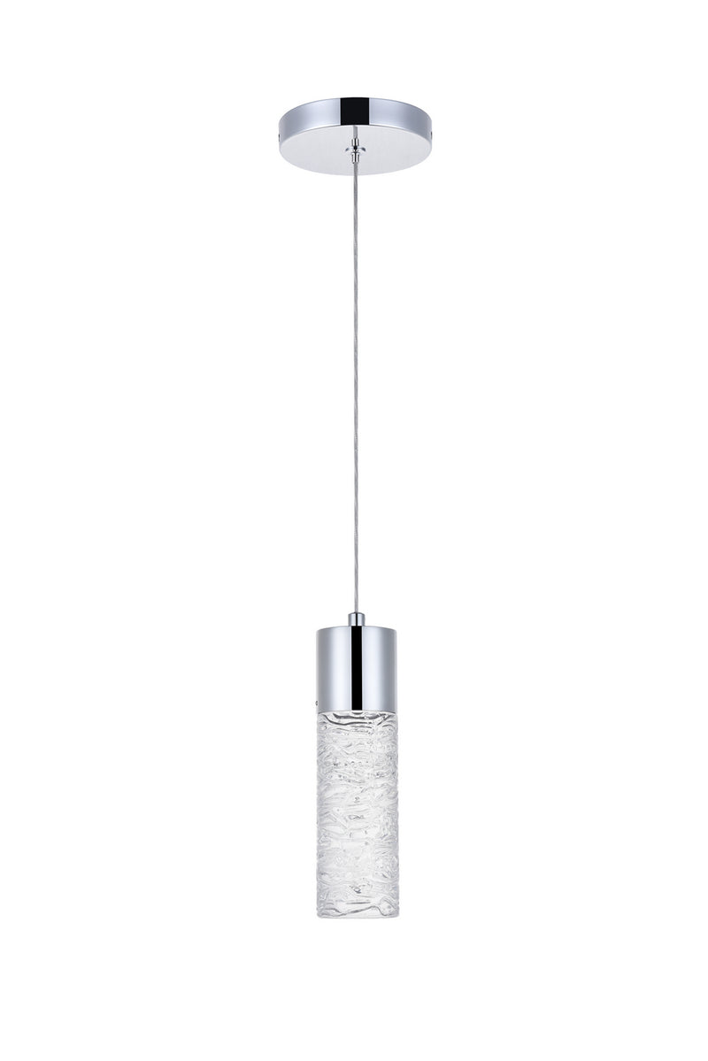 Elegant Lighting 5200D4C LED Pendant, Chrome