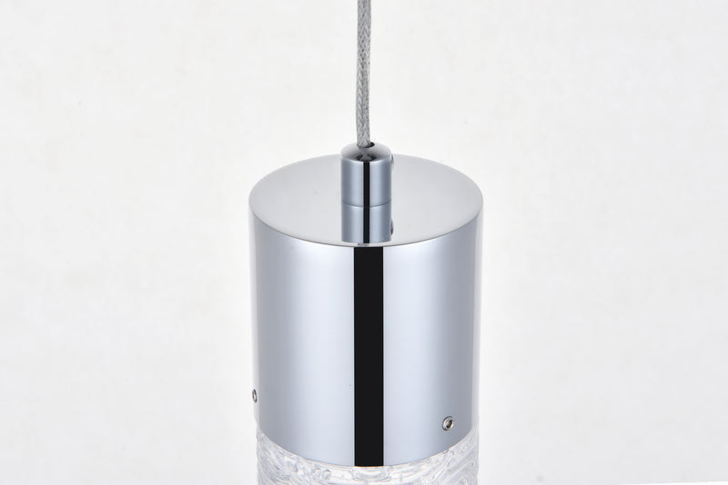 Elegant Lighting 5200D4C LED Pendant, Chrome