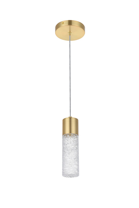 Elegant Lighting 5200D4G LED Pendant, Gold
