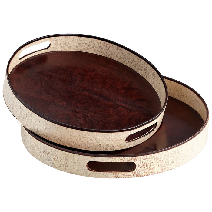 Cyan 10183 Tray, Beige And Brown