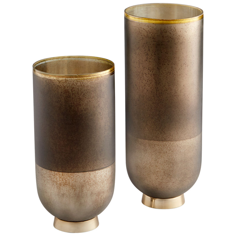 Cyan 10185 Vase, Black Onyx And Champagne