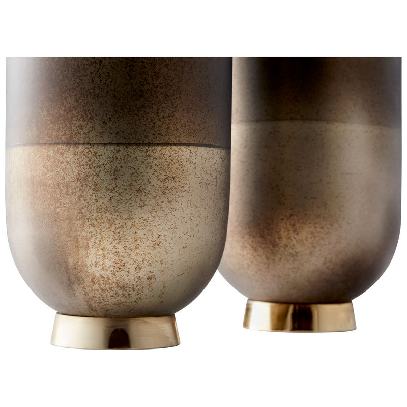 Cyan 10185 Vase, Black Onyx And Champagne