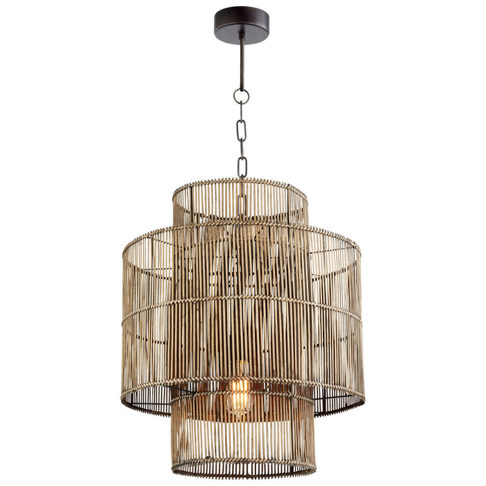 Cyan 10273 One Light Pendant, Rattan