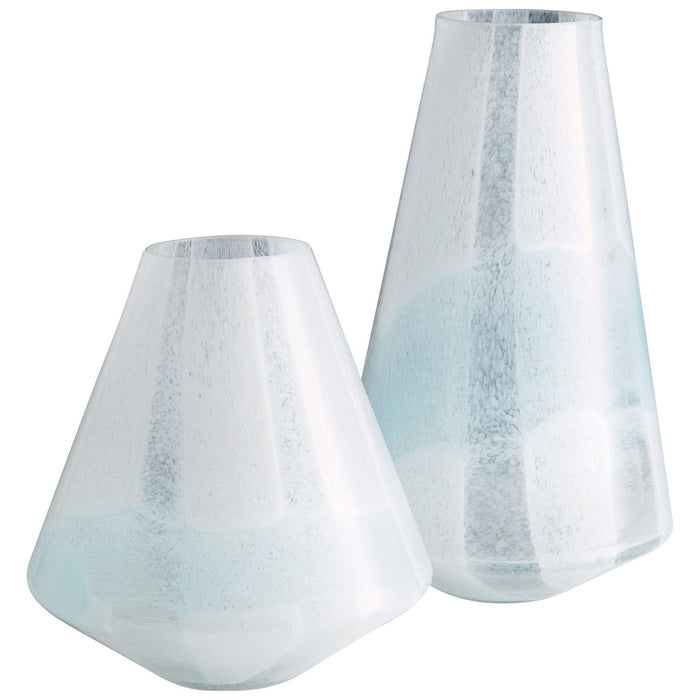 Cyan 10289 Vase, Sky Blue And White