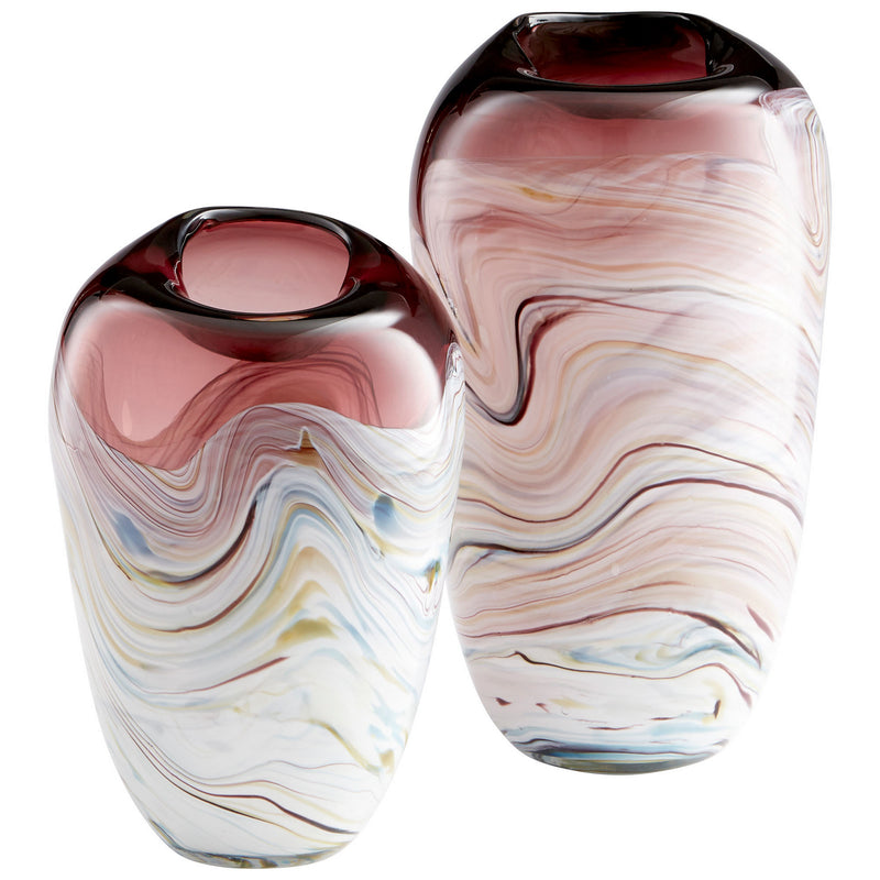 Cyan 10297 Vase, Purple And White
