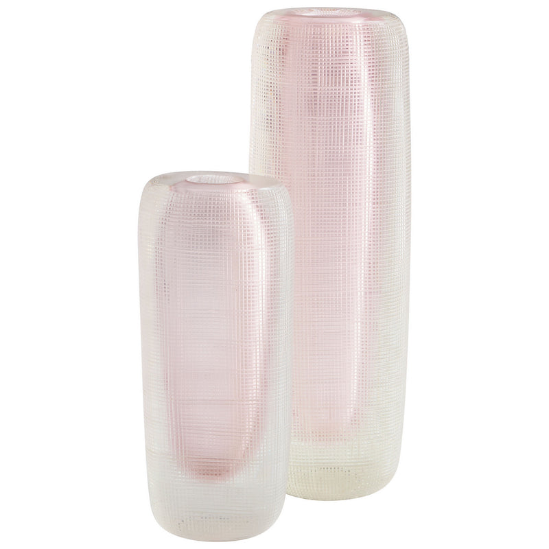 Cyan 10299 Vase, Pink And Clear