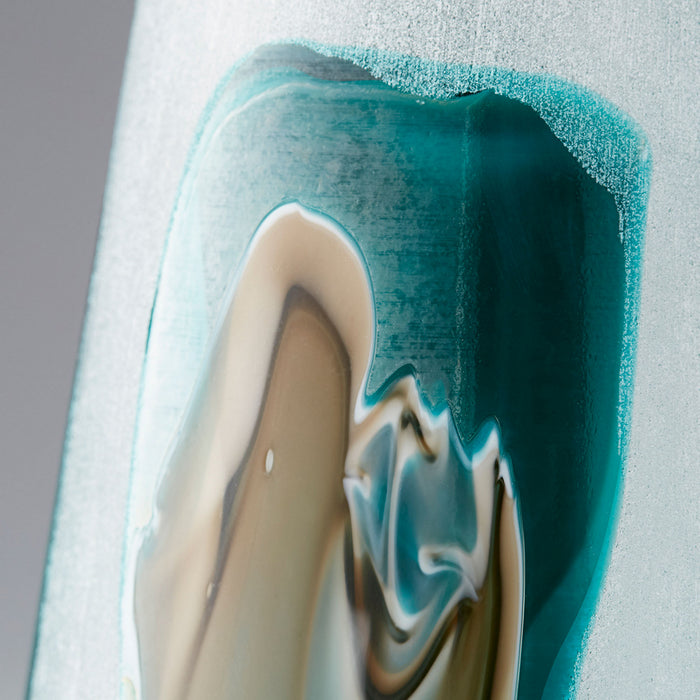 Cyan 10323 Vase, Green And White