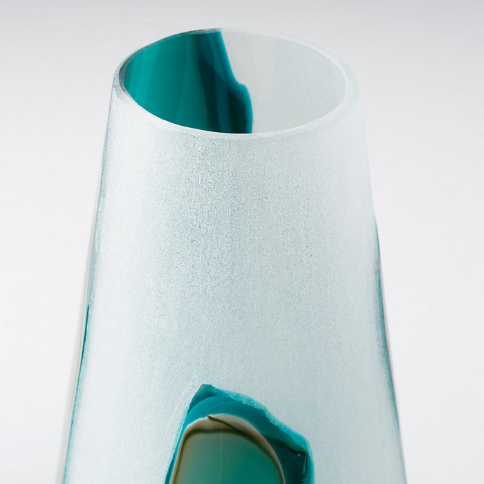 Cyan 10325 Vase, Green And White