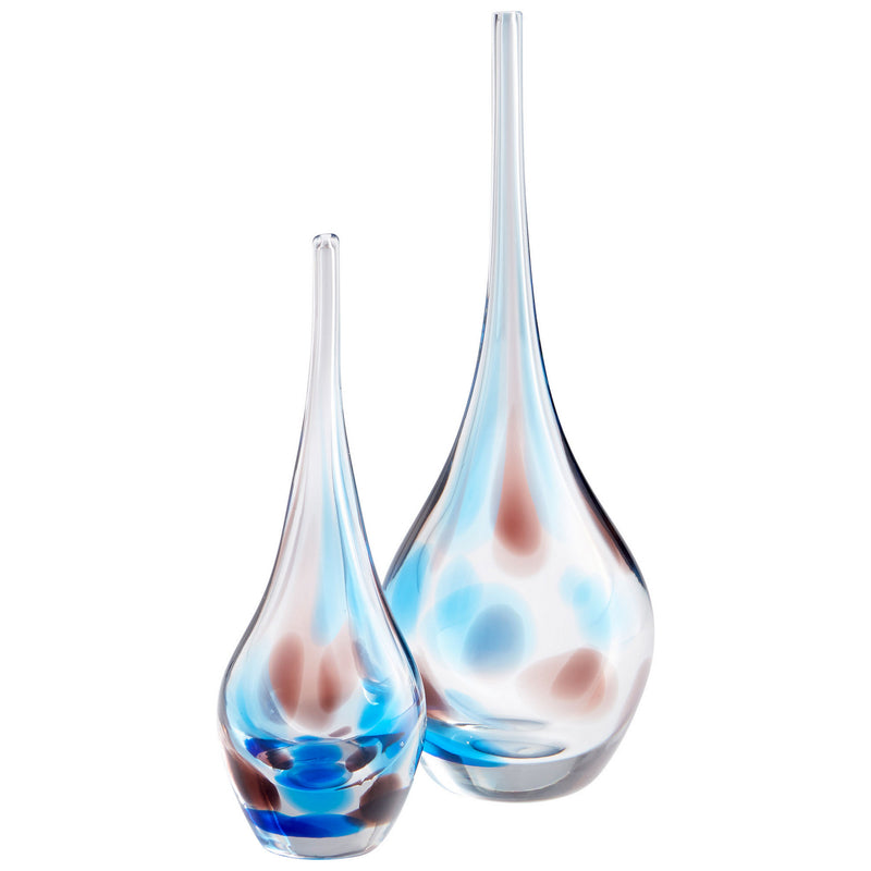 Cyan 10337 Vase, Amber And Blue