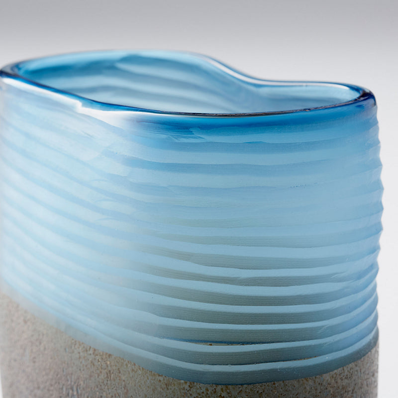 Cyan 10343 Vase, Blue And Iron Glaze