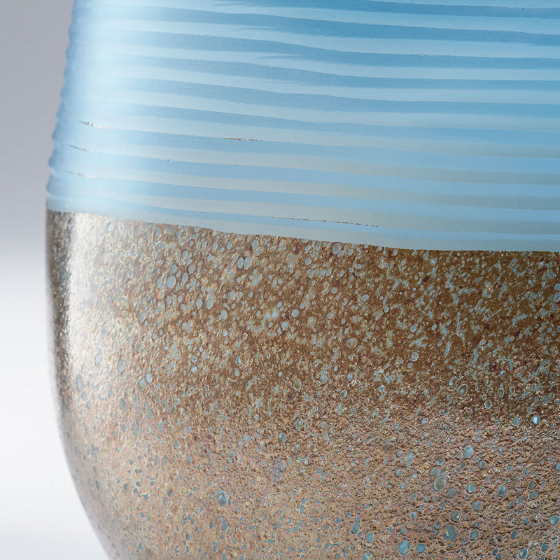 Cyan 10344 Vase, Blue And Iron Glaze