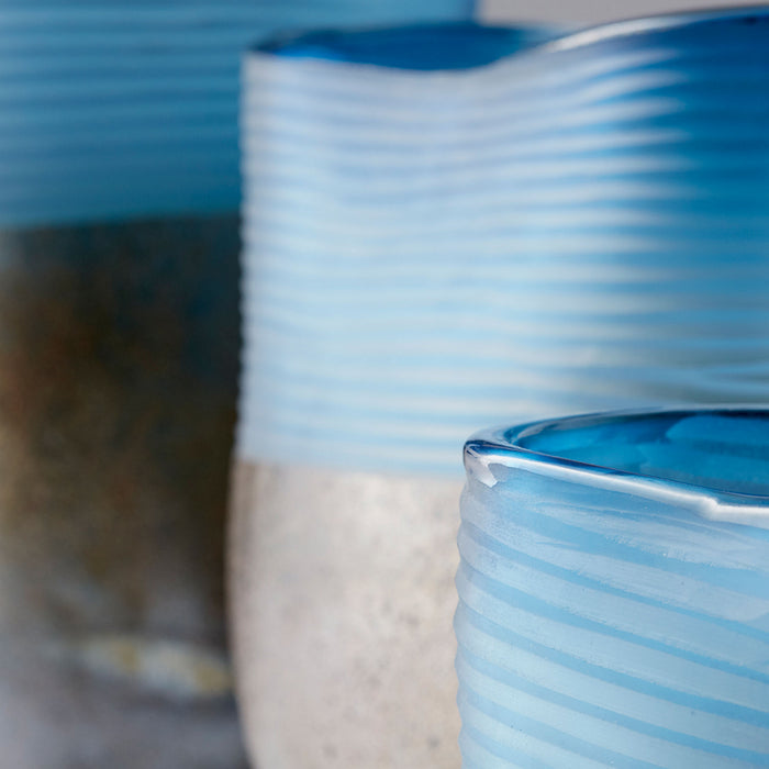 Cyan 10344 Vase, Blue And Iron Glaze